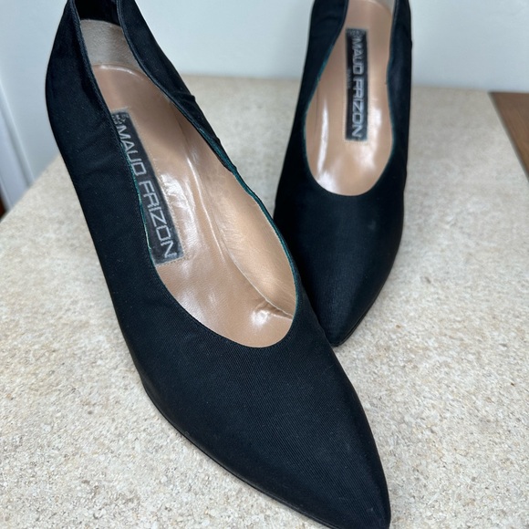 MAUD FRIZON Shoes - Vintage Maud Frizon Paris Black Heels-Made in Italy